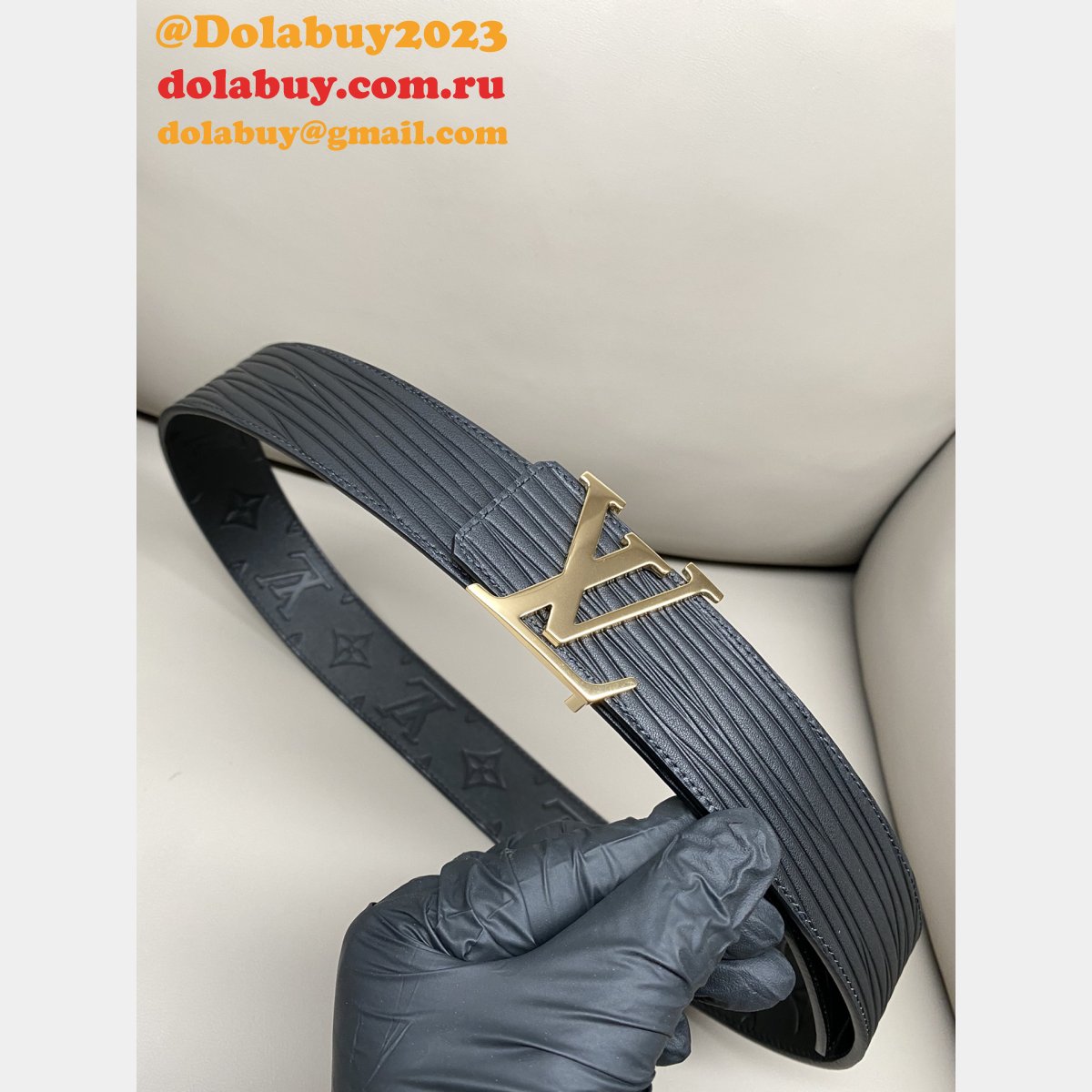 Cheap LOUIS VUITTON MEN Double-sided Belt 40mm