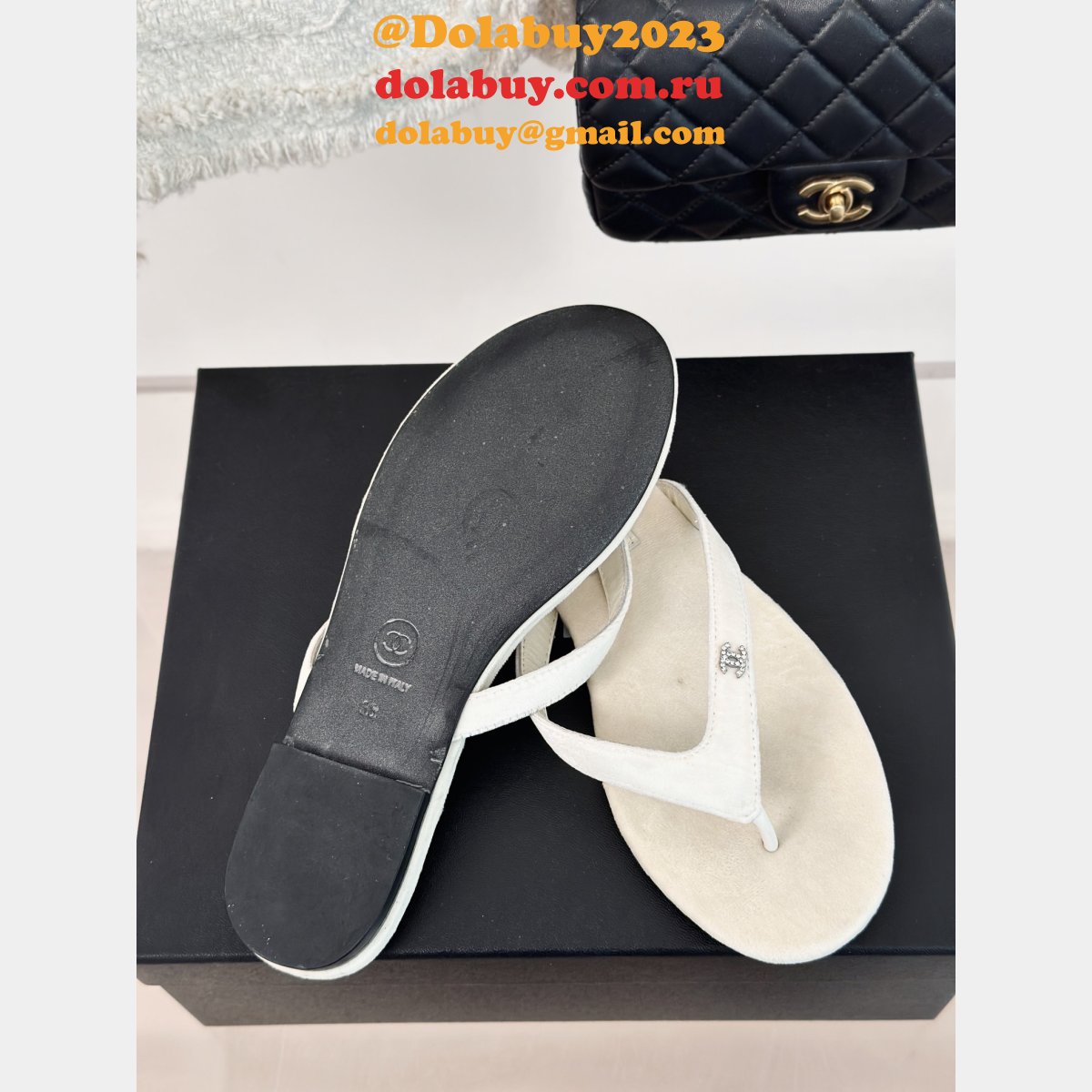Top Quality CHANE THONGS SLIPPERS 2024