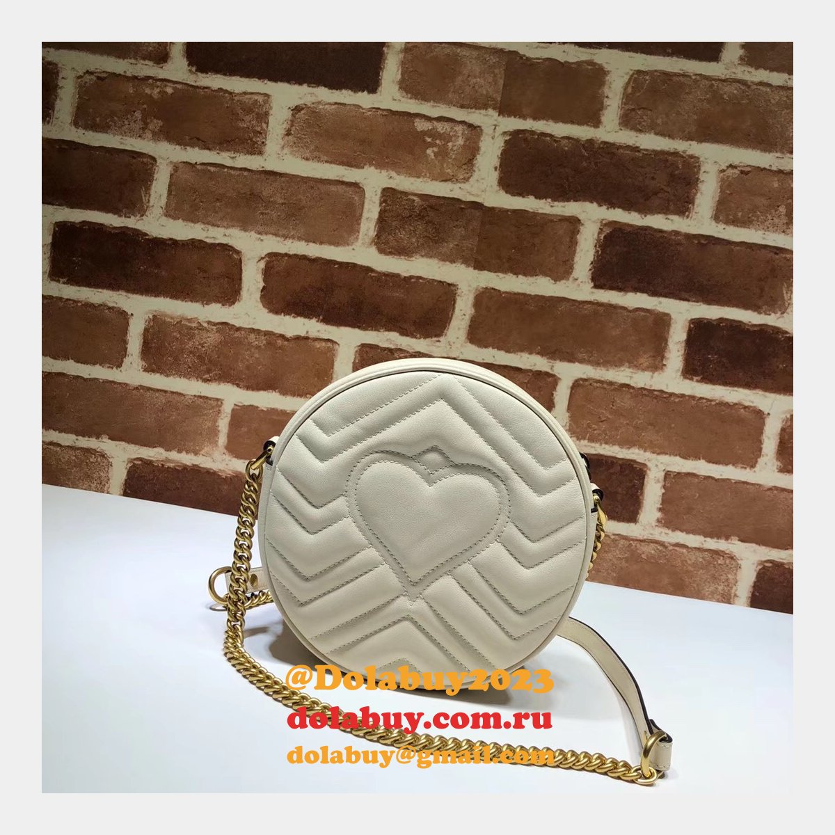 top quality 550154 G*u*i gg marmont mini round shoulder bag