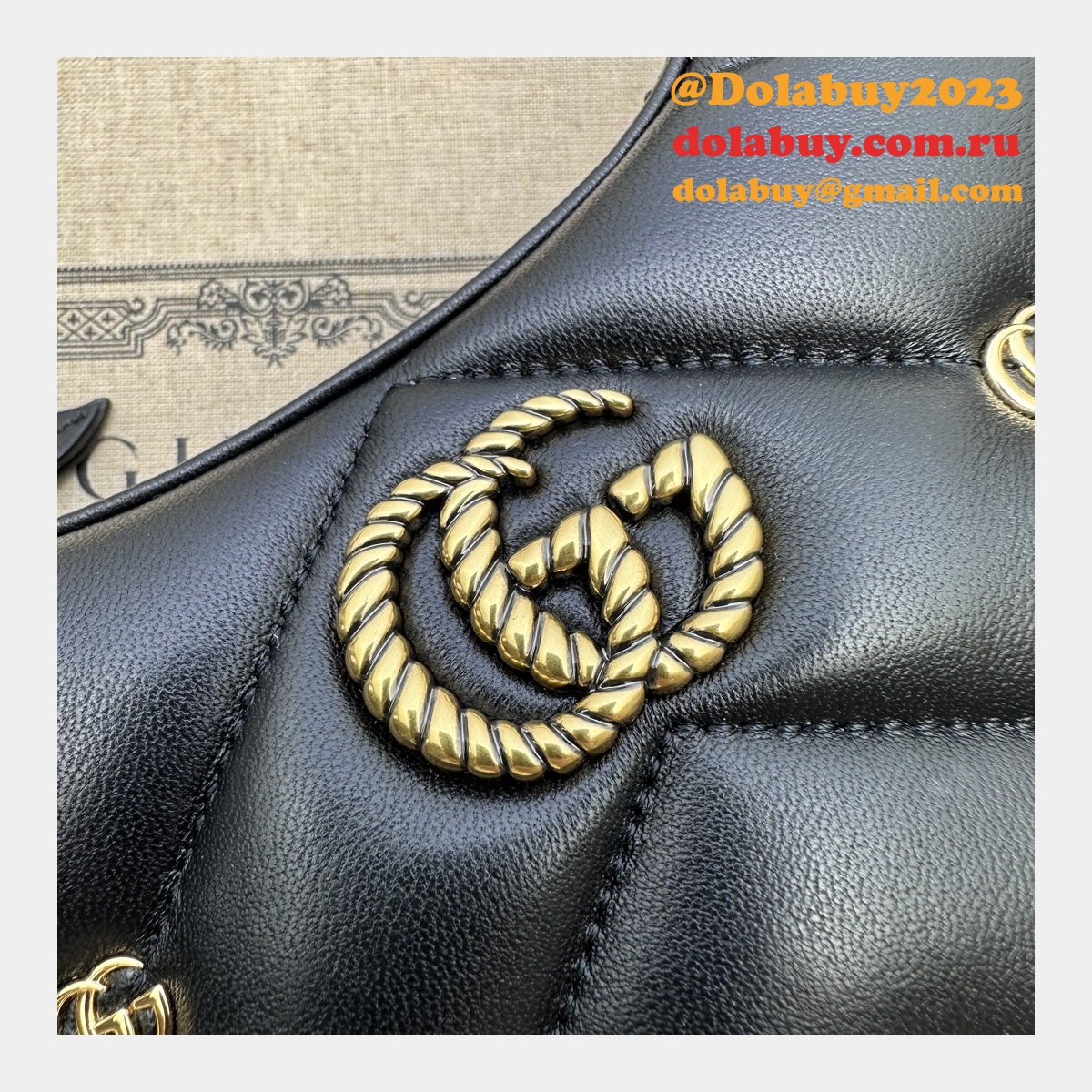Copy GG Marmont Half-moon-shaped 770983 Perfect Knockoff Bag
