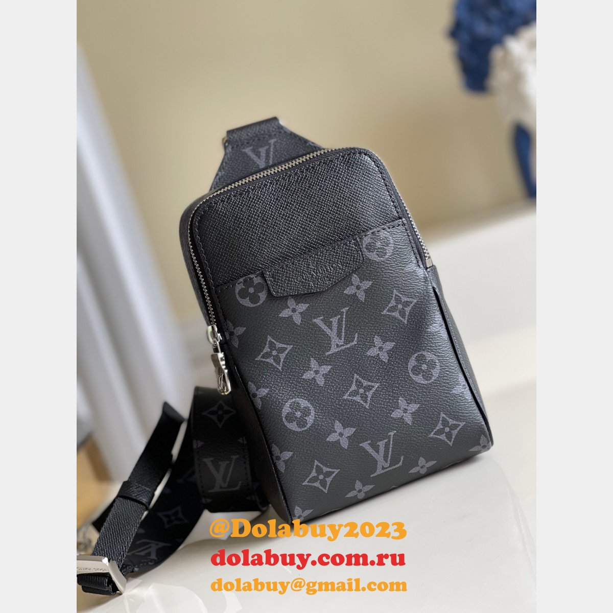 Louis Vuitton Fake Outdoor Slingbag K45 M30741 Black Bags