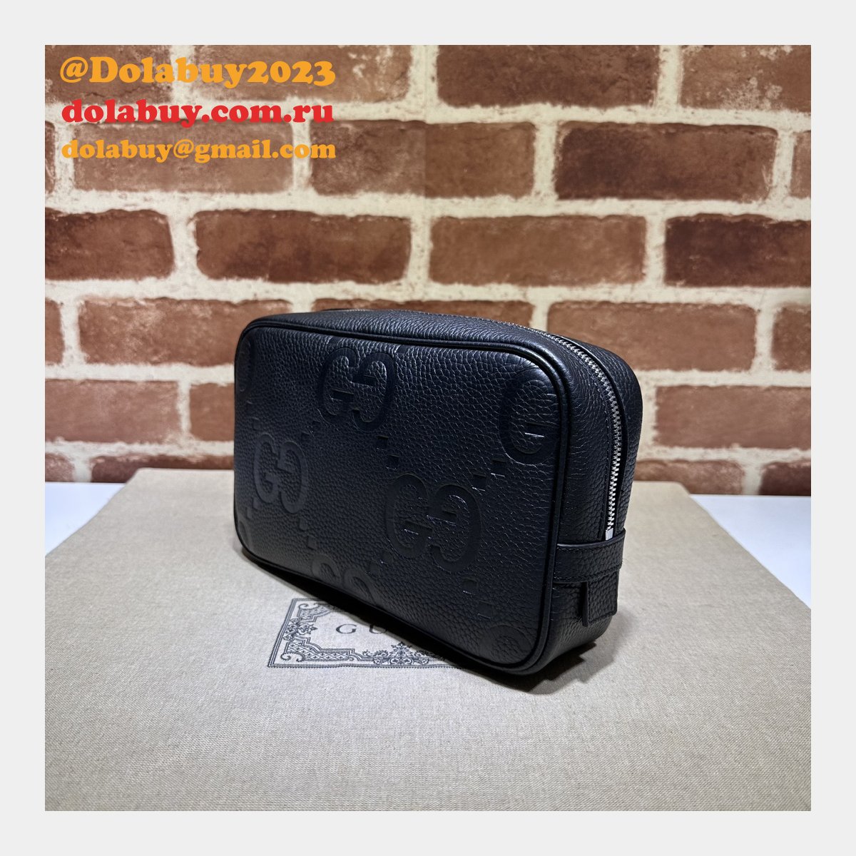 G*u*i 766957 replica accessories jumbo gg toiletry case black bag