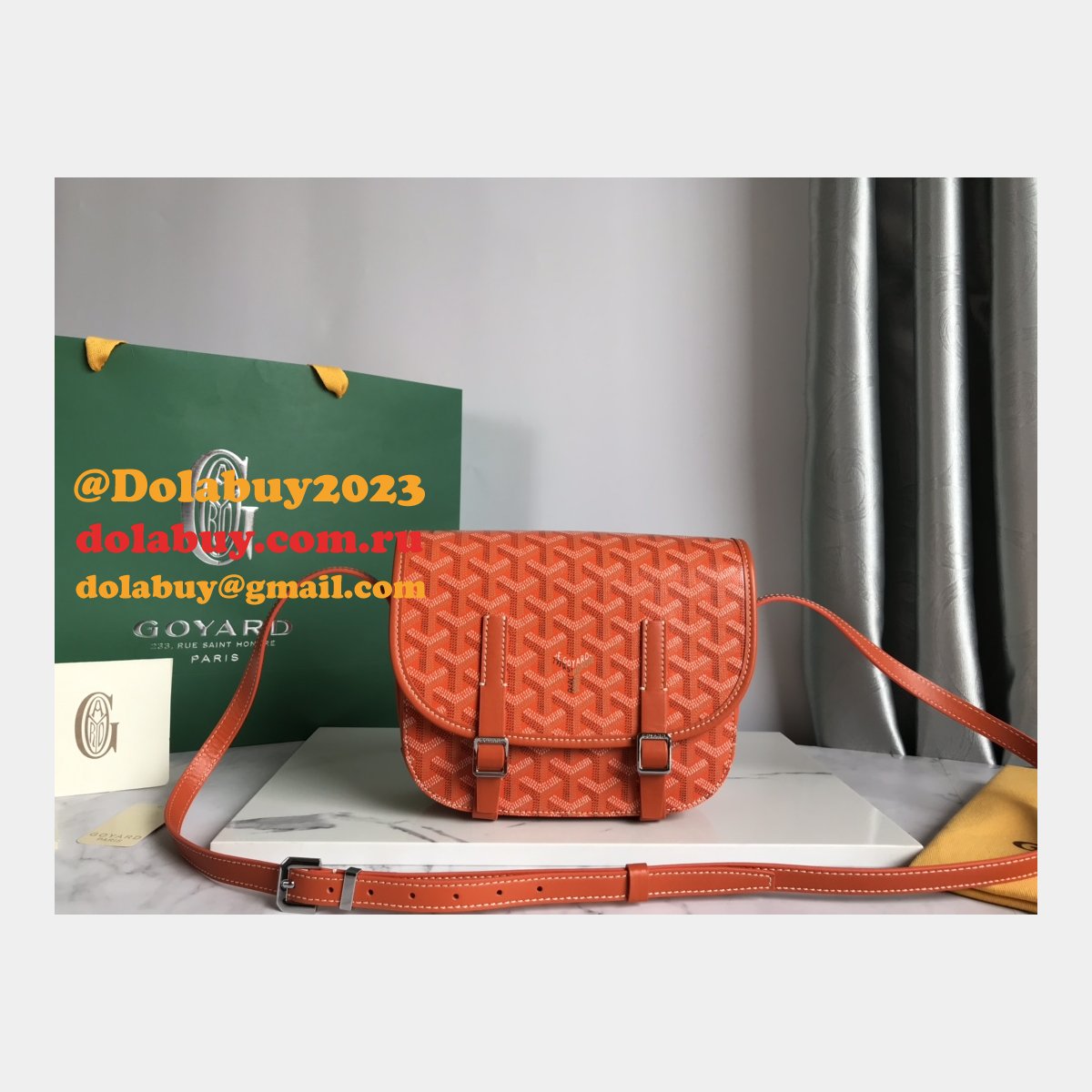Copy Goyard Chevron Belvedere Duplicate Messenger GY020098 Fake Bag
