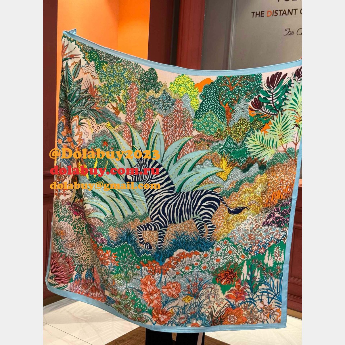 Top Quality Hermes Double-sided Printed Silk Square Scarf