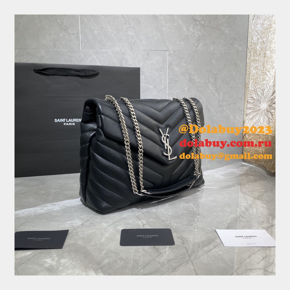 Wholesale Cheap YSL LOULOU 487216 handbag 32CM