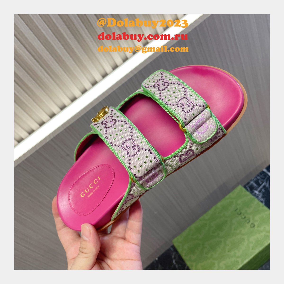 top quality G*u*i 1:1 mirror women sandal