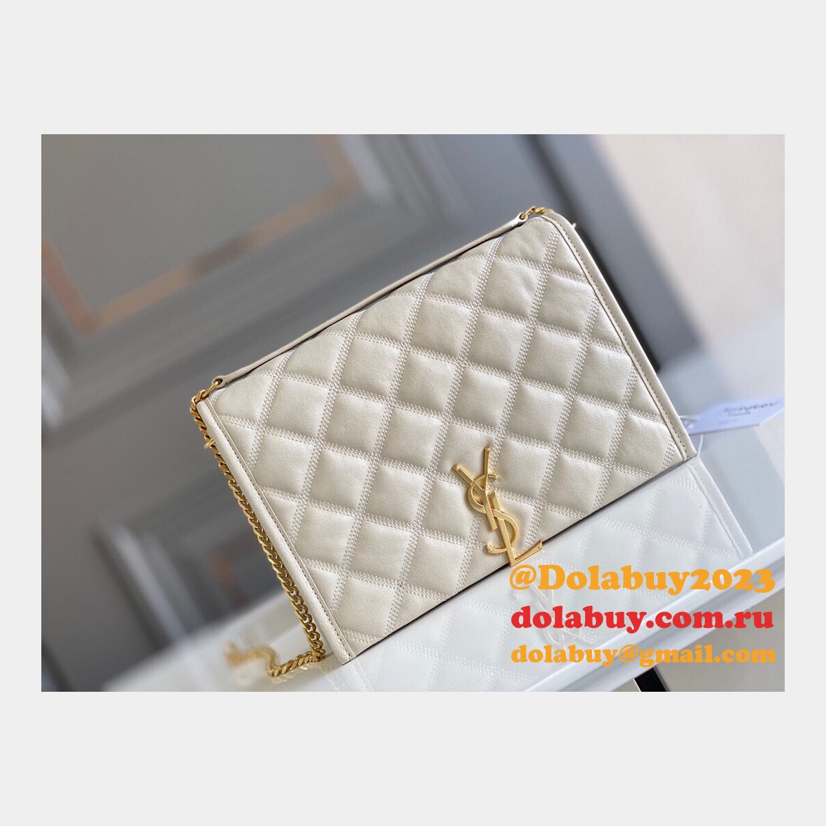 Saint Laurent Top quality Becky Large Chain Multicolor Bag