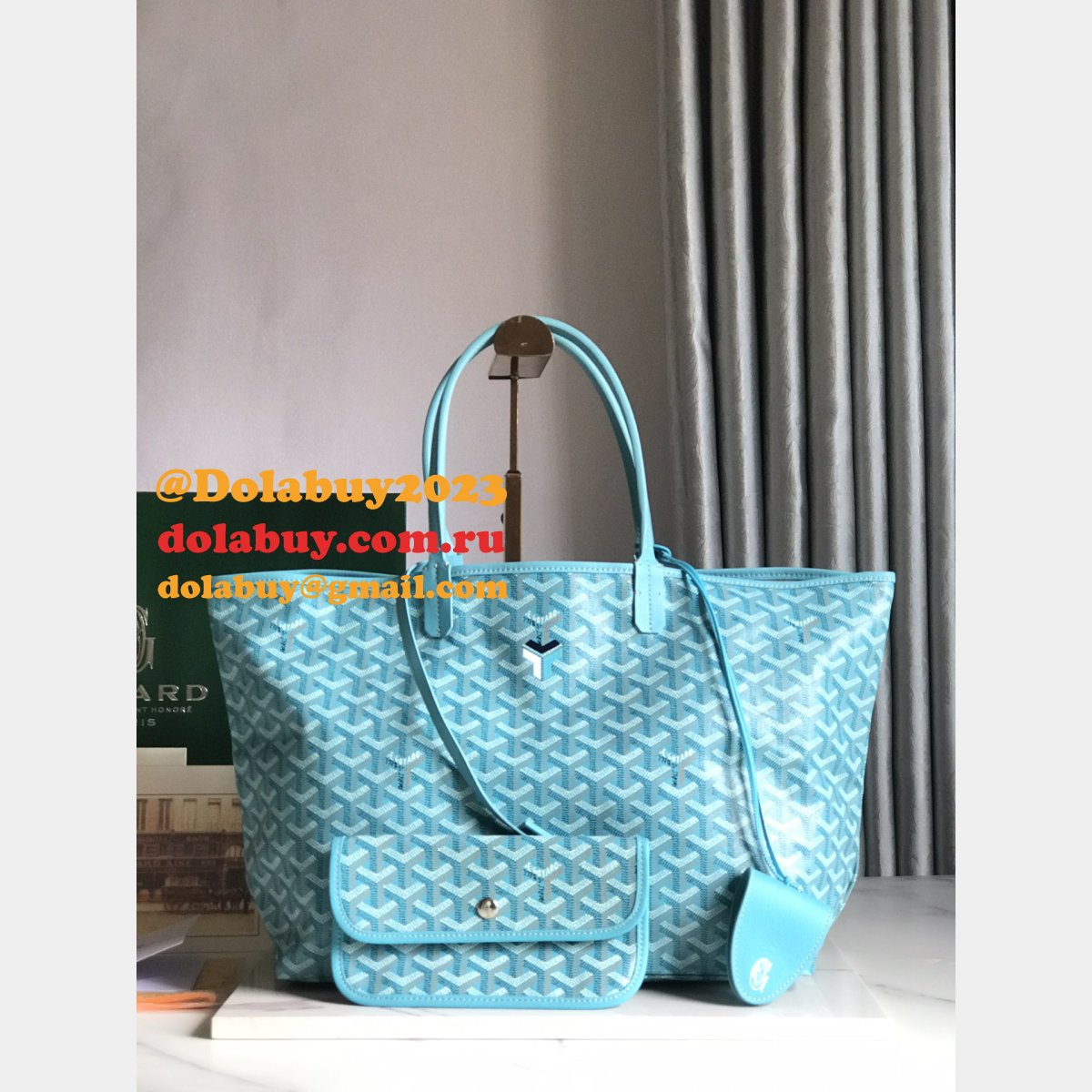 Luxury Goyard Saint Louis 020184/020144 PM/GM Blue Replica Bag