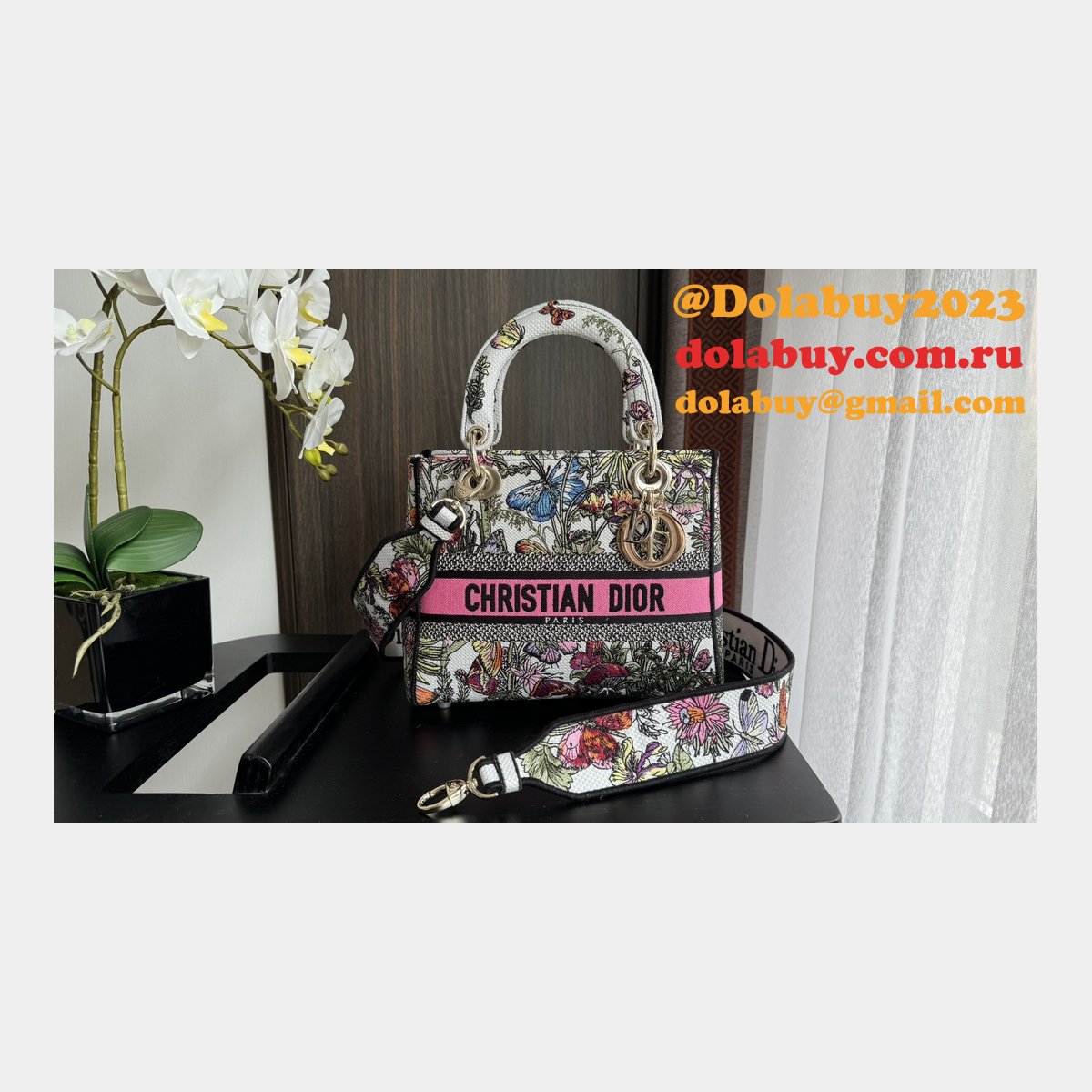 Top Quality Luxury Lady Dior 24cm Replicas Christian Dior Bags