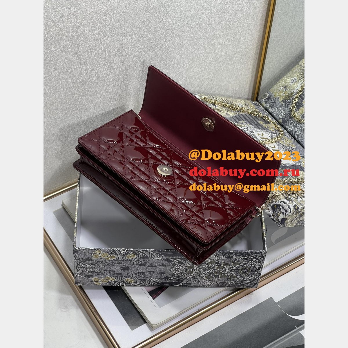 Best High Quality Christian Dior 2306A Clutch Lady Cannage Pattern Bags