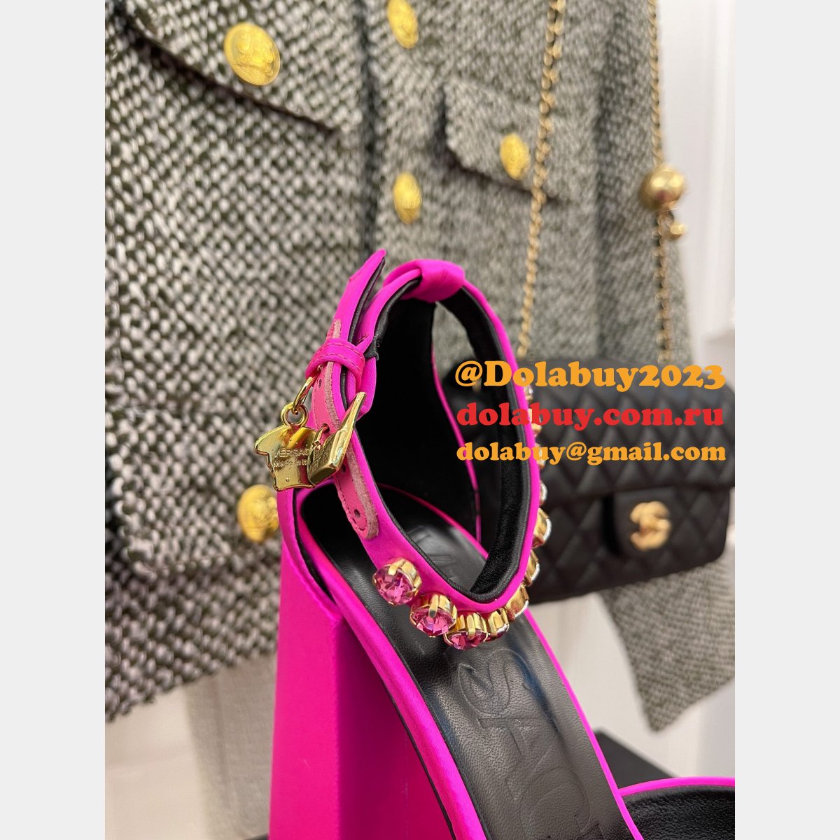 Wholesale Replica Versace Designer 22ss High Heel Shoes