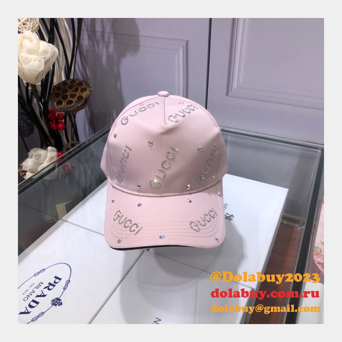 fashion g*u*i with Di*m*nd logo baseball cap