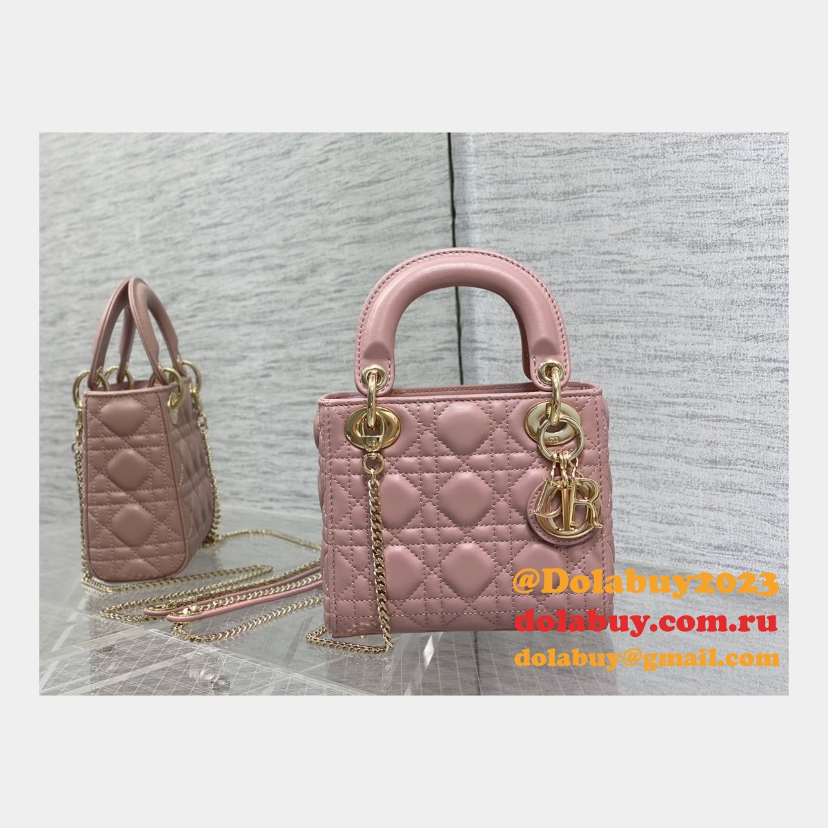Top Quality DIOR lambskin mini lady bag 17cm