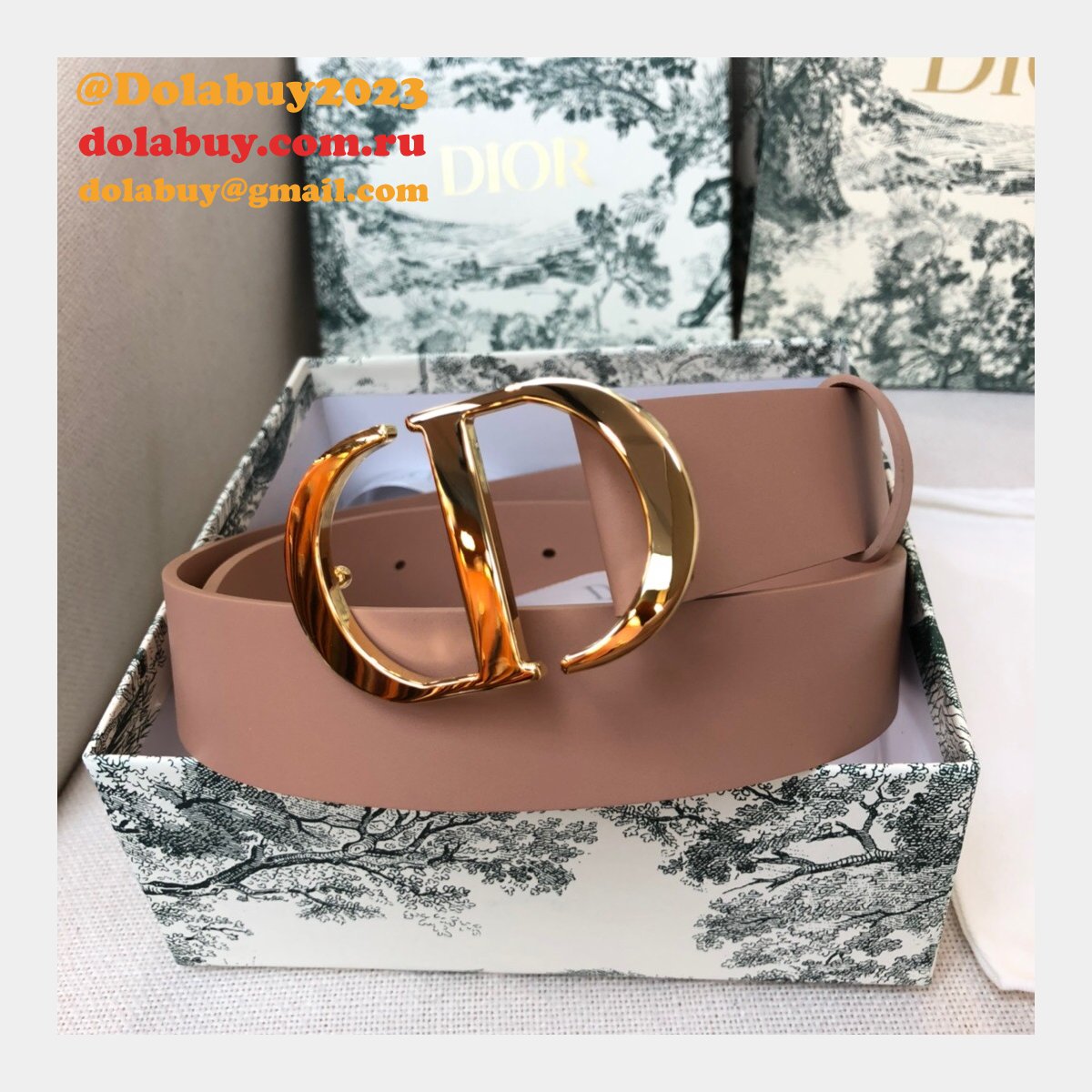 UK Top Quality Christian Dior 3.5CM Multi-color Belts