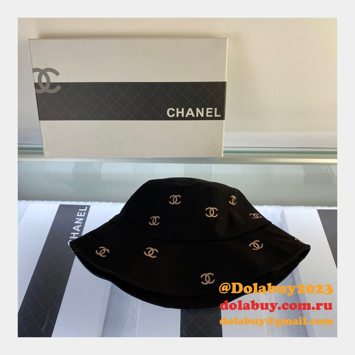 Knockoff CC Embroidered fisherman hat