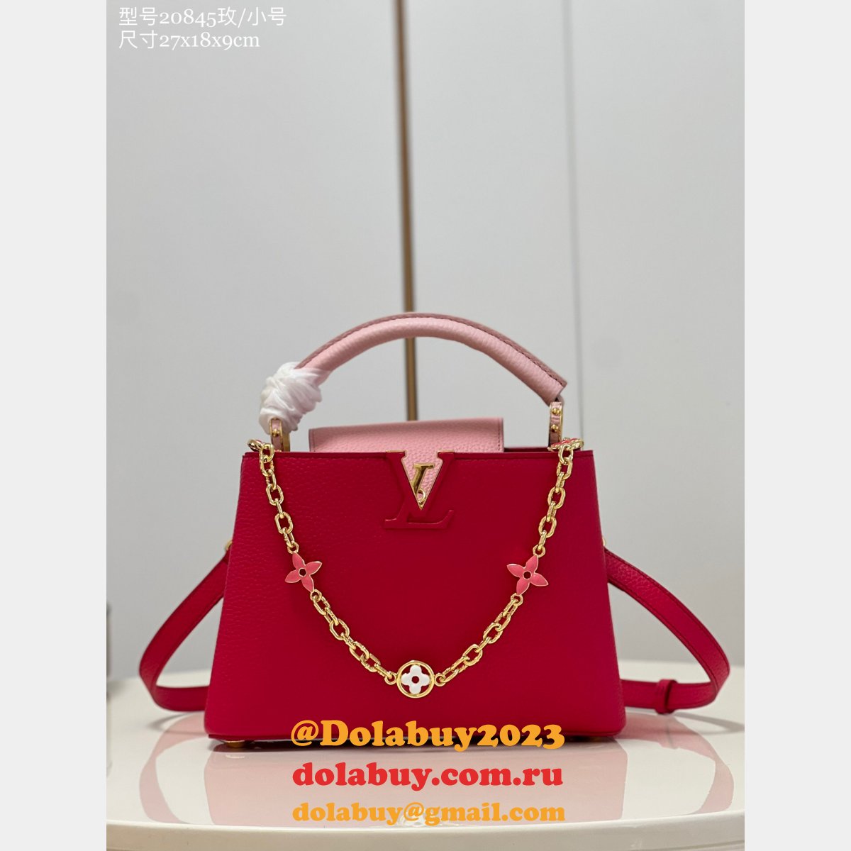 Perfect Fake Louis Vuitton Capucines Red M20845 UK Shop