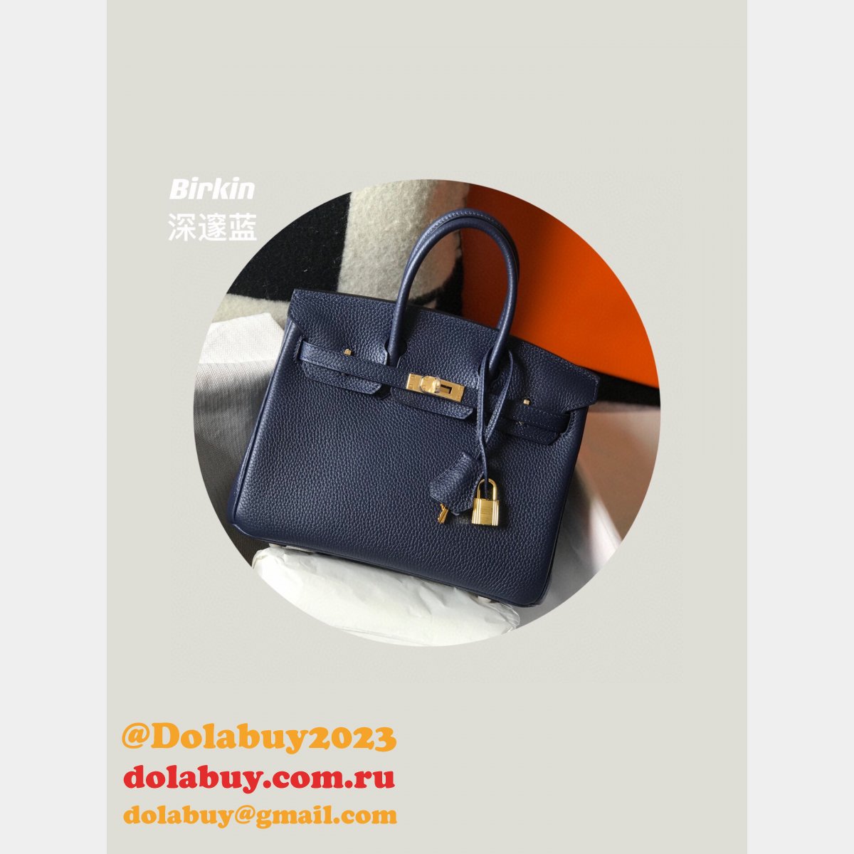 Quality Hermes Birkin Replica 25CM TOGO Leather Handbags UK