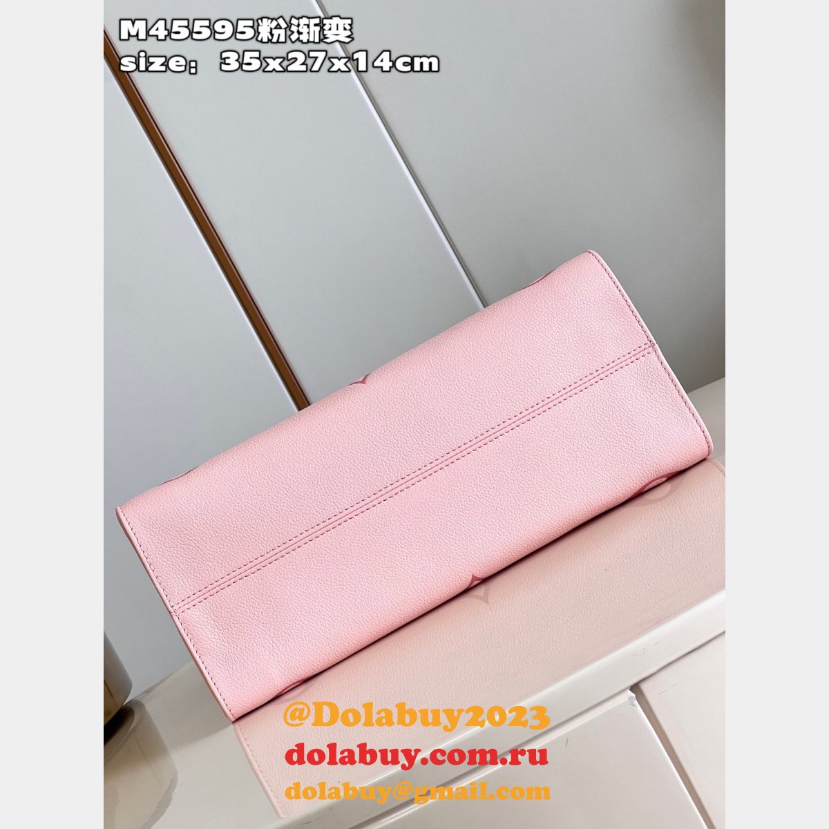 Onthego Louis Vuitton Luxury M45595 Monogram Embossed Replica Bag
