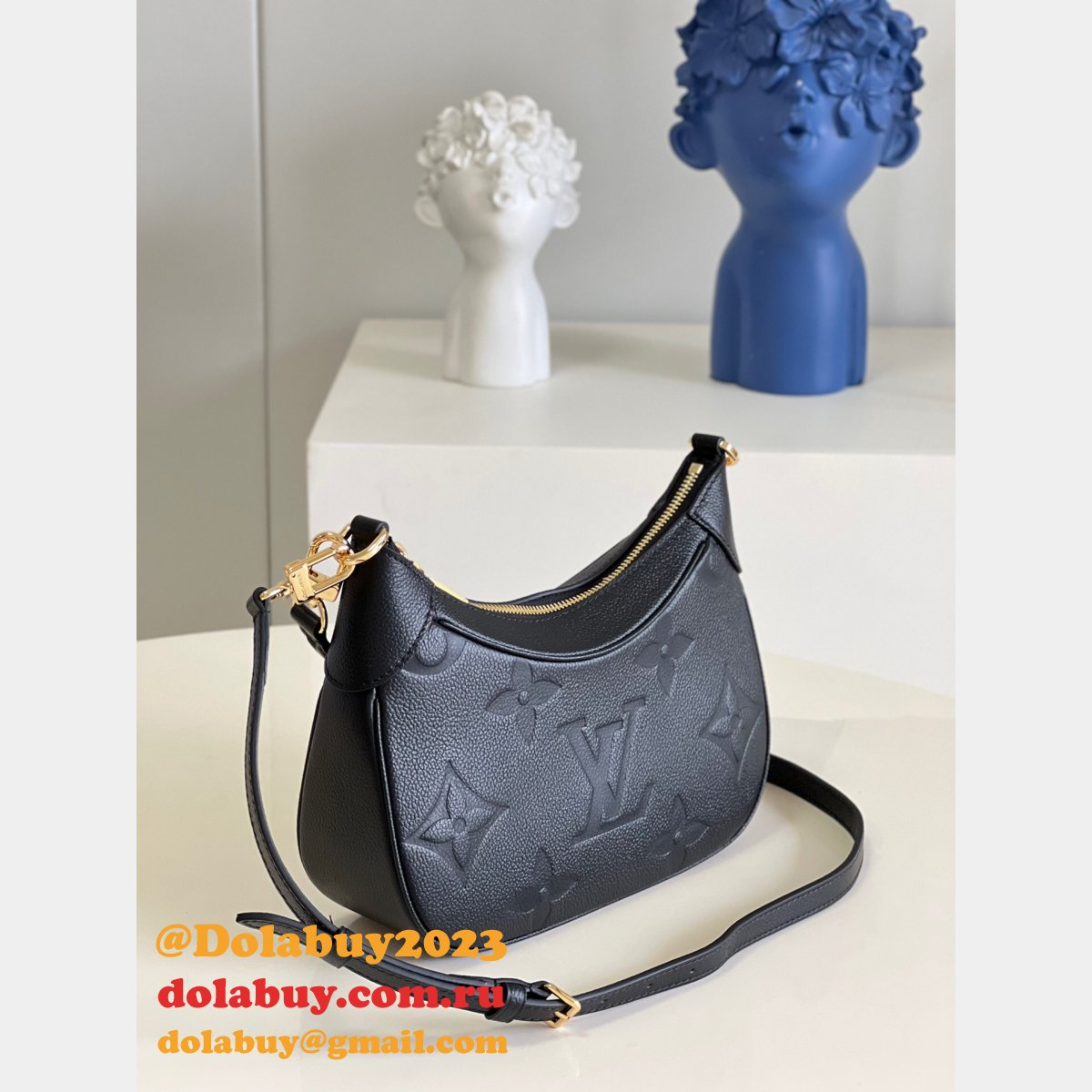 Replica Louis Vuitton Best M46091 Bagatelle Monogram Empreinte Leather Bag