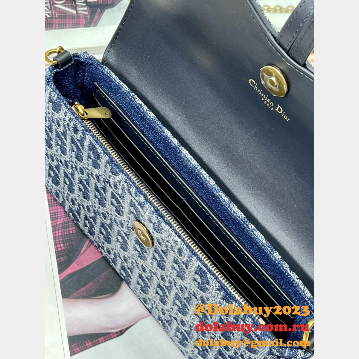 Christian Dior Shop Inspired Saddle Pouch Chain 2045 Bag
