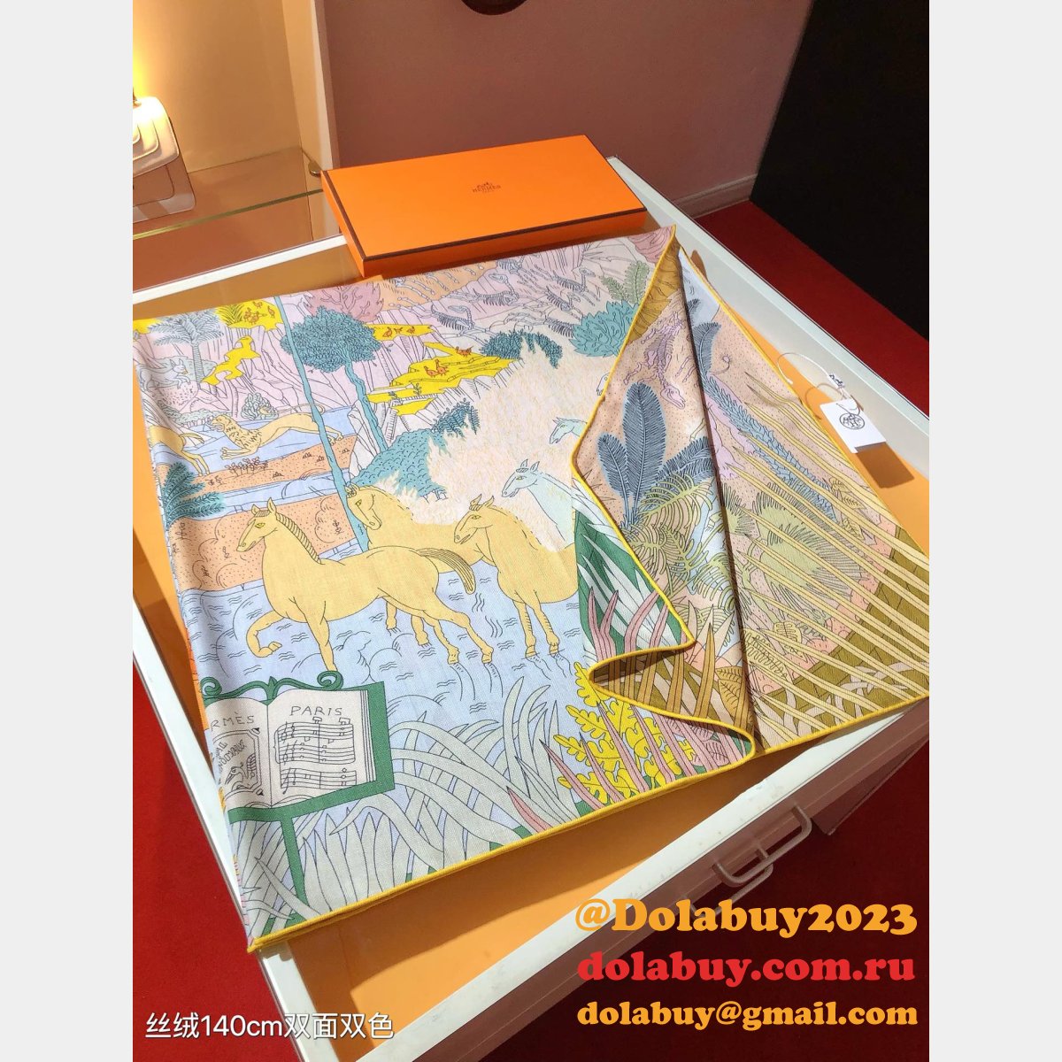 Best Hermes 140cm Velvet Square Scarf