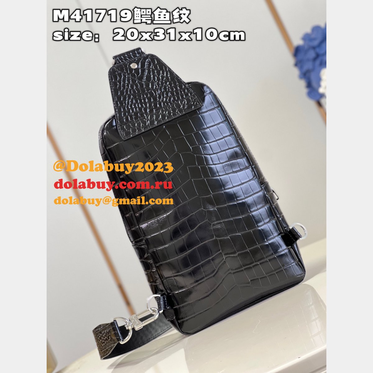 M41719 Louis Vuitton Avenue Sling Fake Bag Damier Graphite Canvas