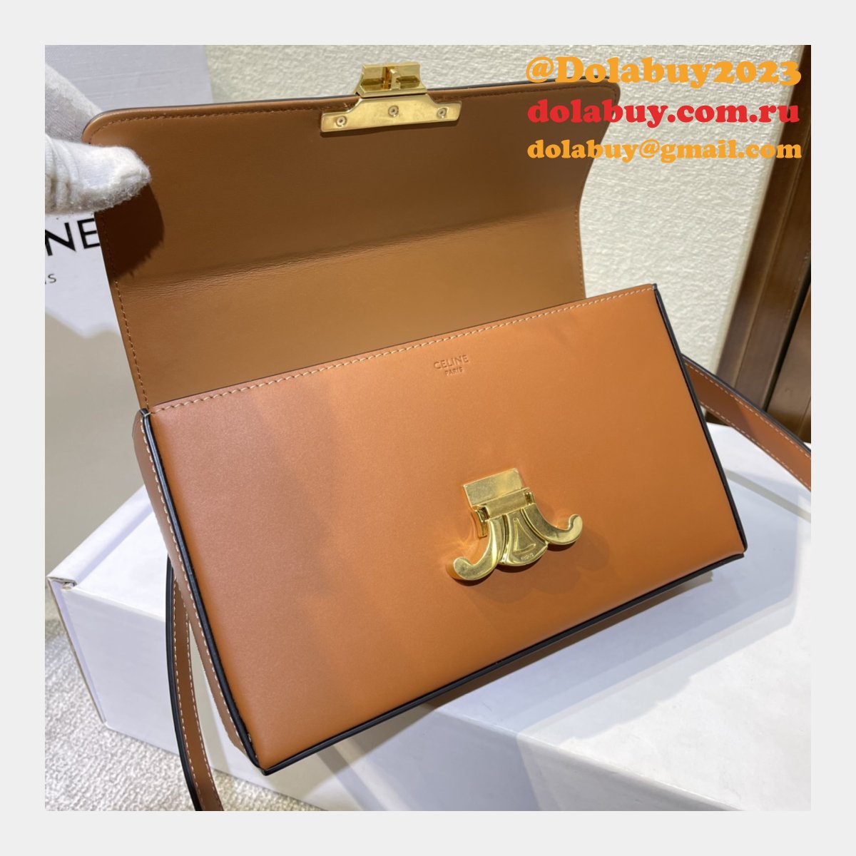 7 Star CELINE BOX TRIOMPHE Duplicate NEW BAG #199992