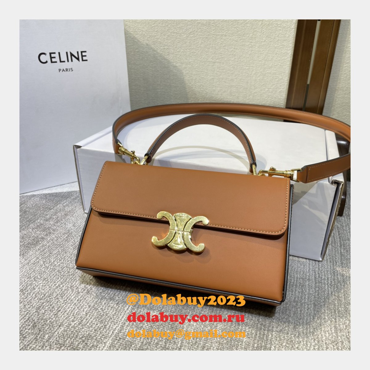 7 Star CELINE BOX TRIOMPHE Duplicate NEW BAG #199992