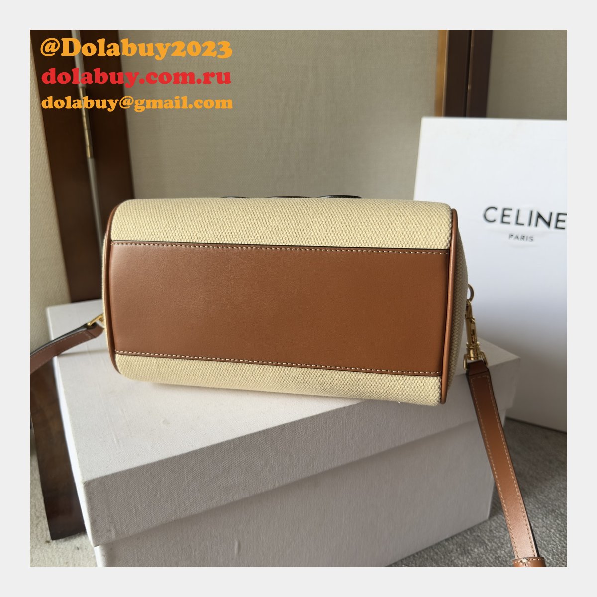 Luxury Celine 197582 Triomphe Small Boston Bag