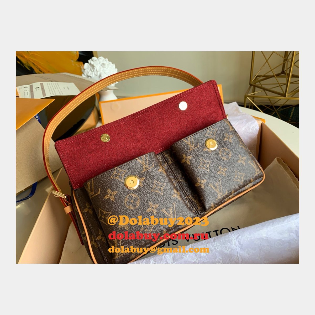 Louis Vuittons Replica Monogram Viva Cite Mm Shoulder M51164