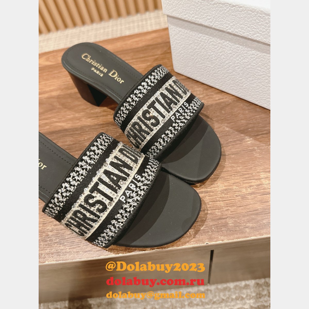 Inspired Fashion DIOR heel DWAY SLIDE