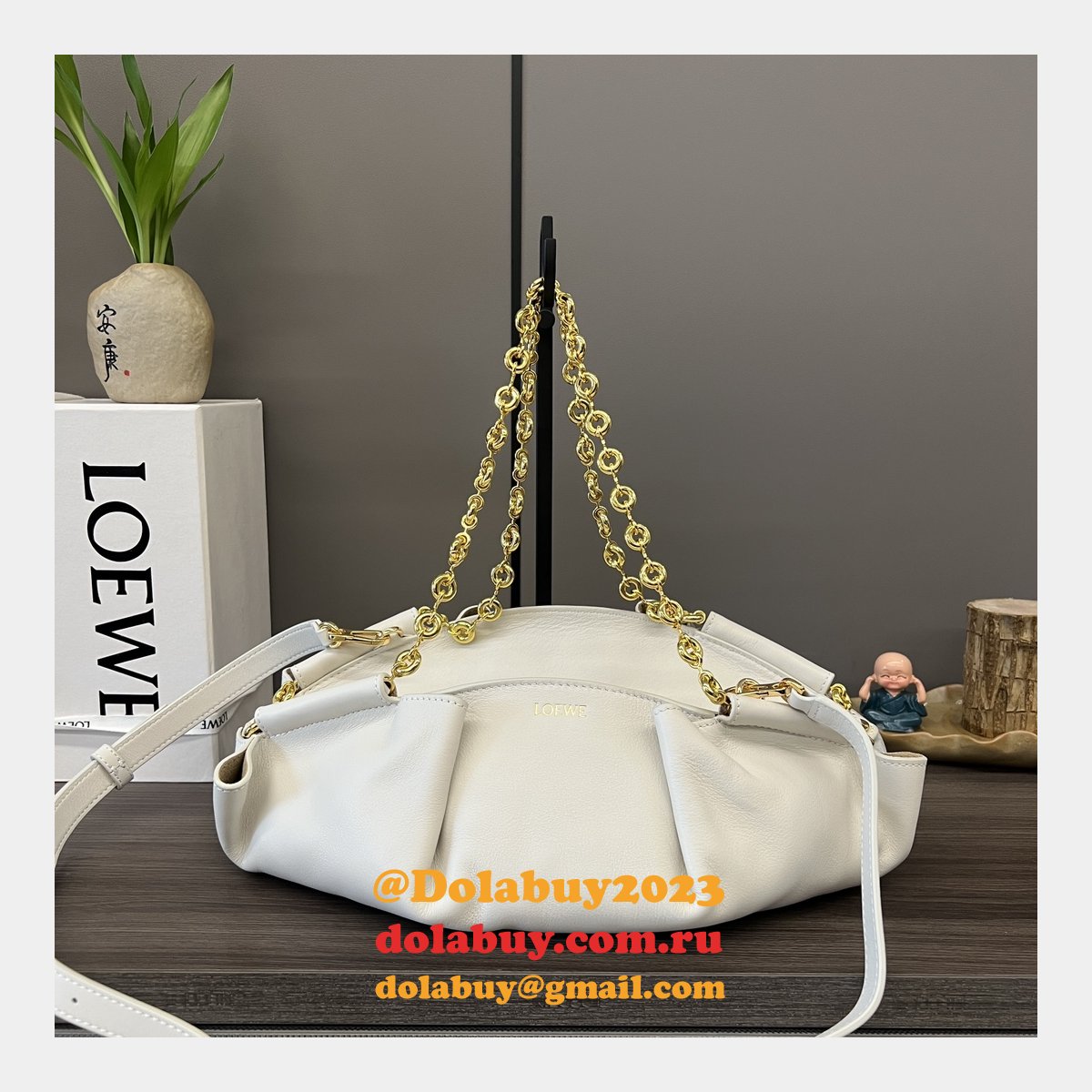 Luxury loewe Paseo small Nappa leather women bag