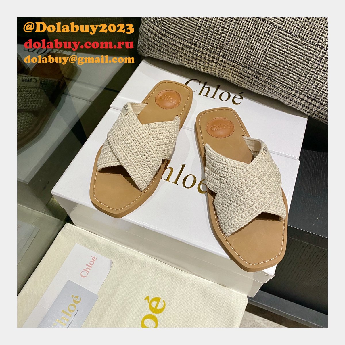 1:1 Mirror Image Replica Chloe Roman Sandals Shoes