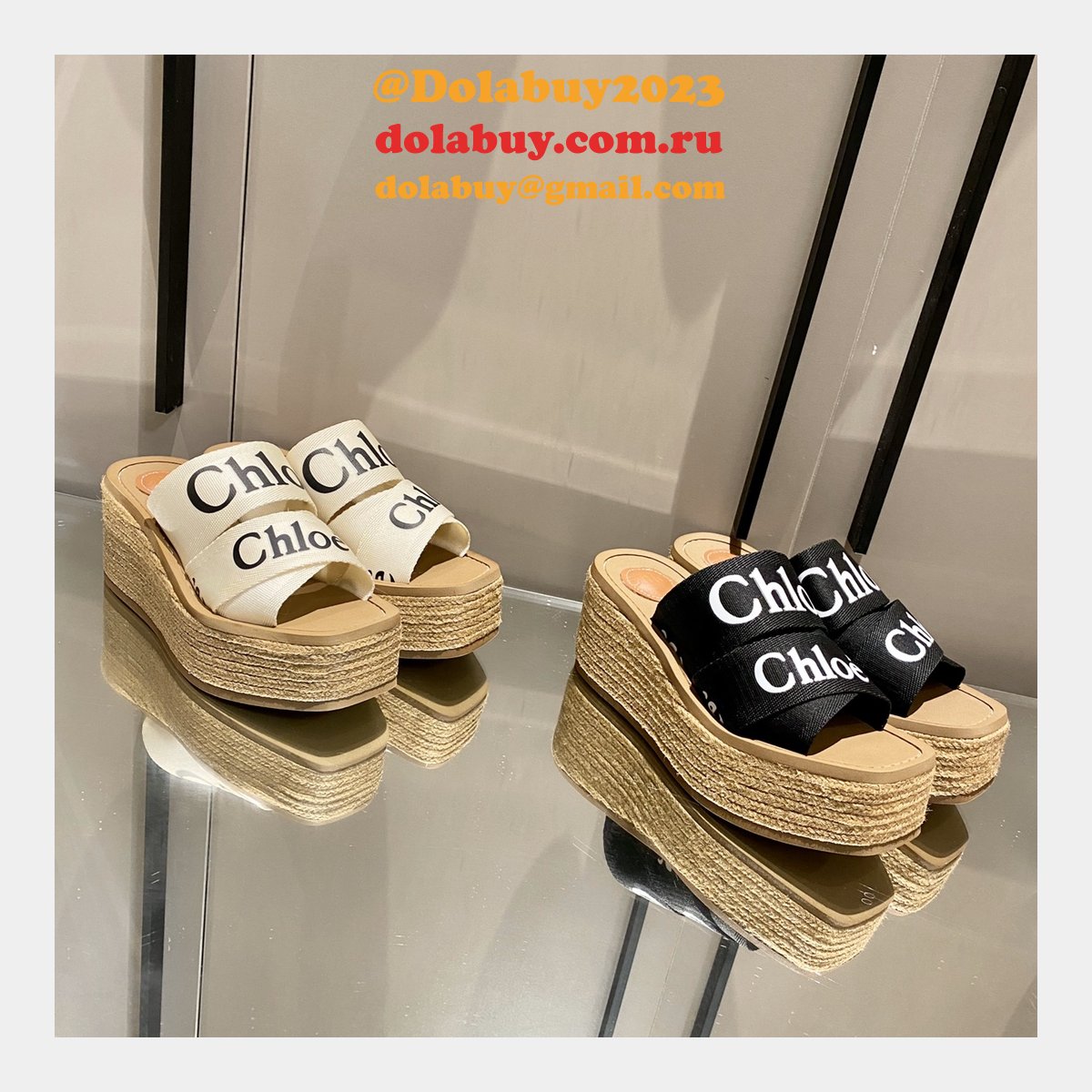 Chloé Replica Shoes Roman Slippers Designer Footwear