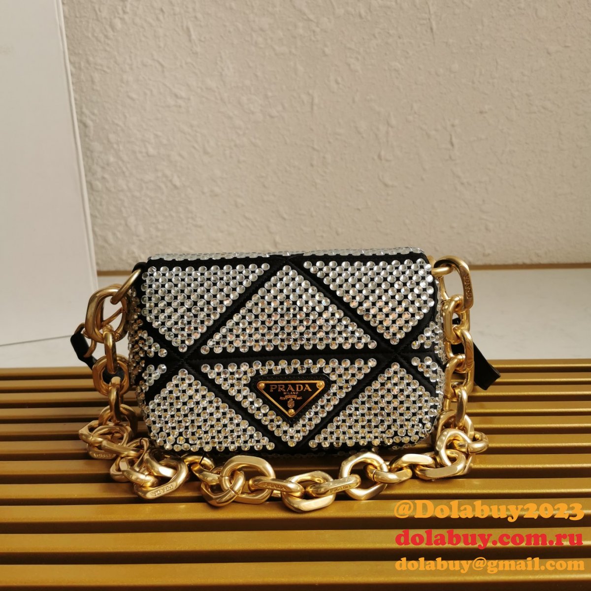 Prada Designer System Nappa Patchwork Shoulder 1BD329 Replica Bag