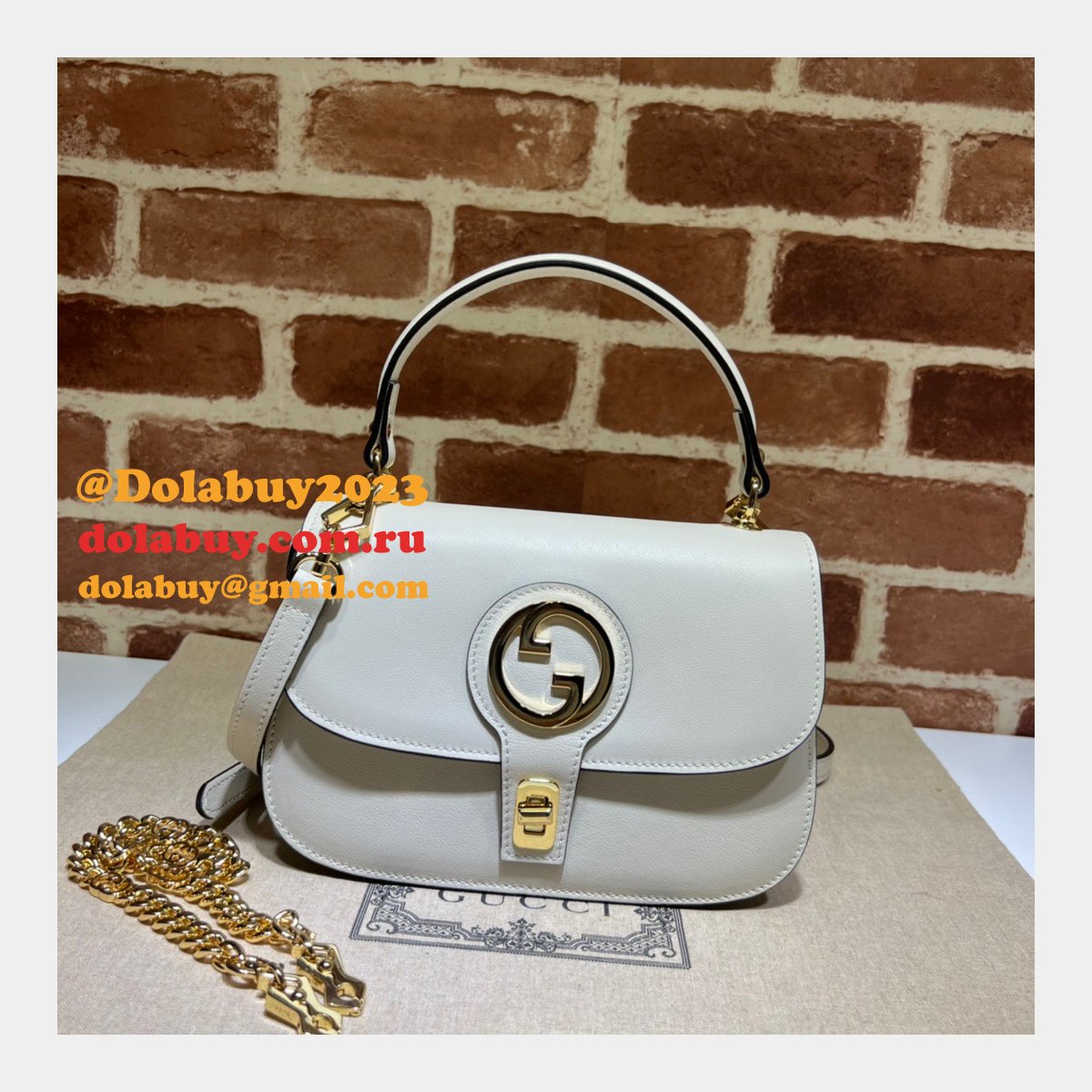 high quality G*u*i blondie top-handle 735101 designer bag