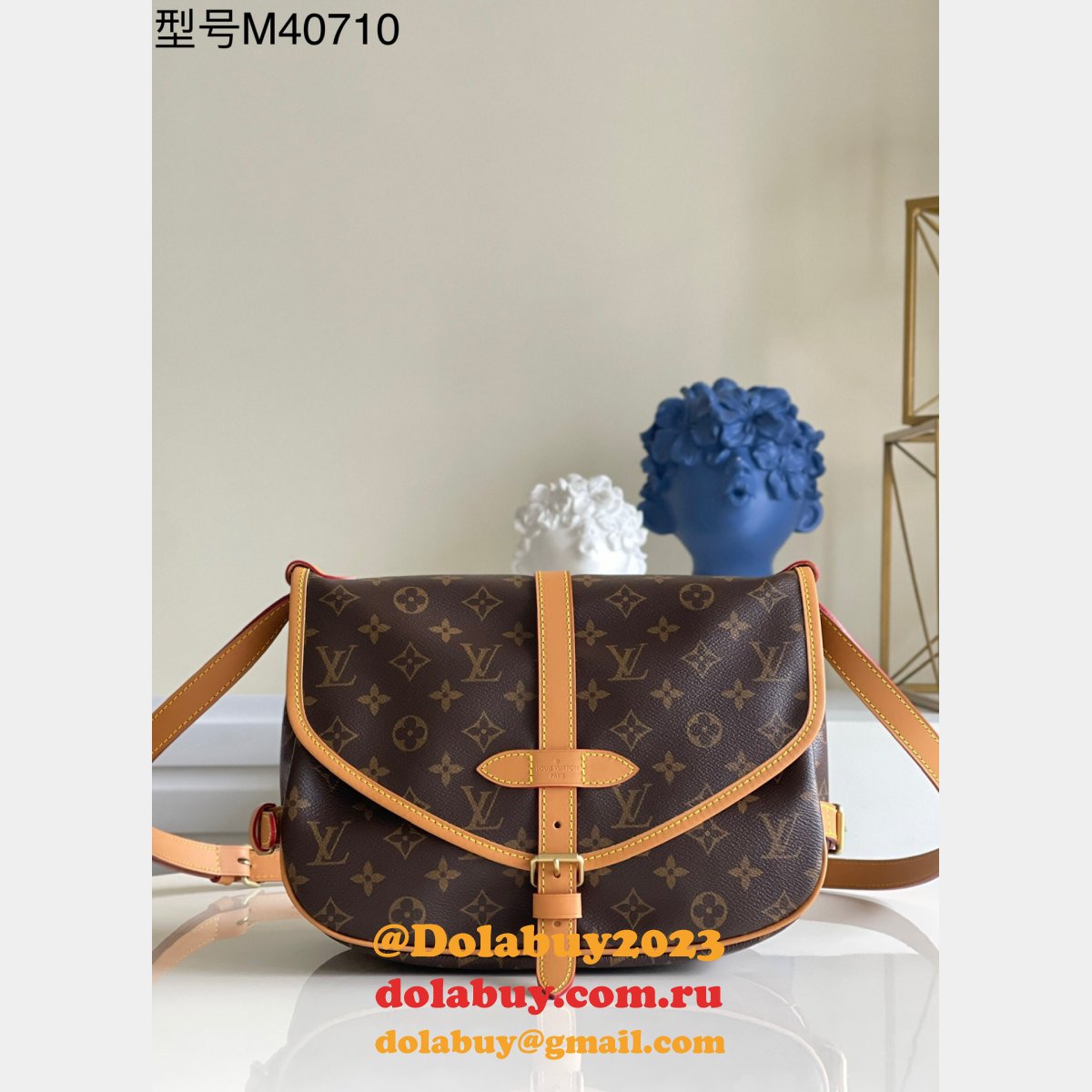 Replica Top Louis Vuitton M40710 Saumur MM Monogram Handbags Dolabuy
