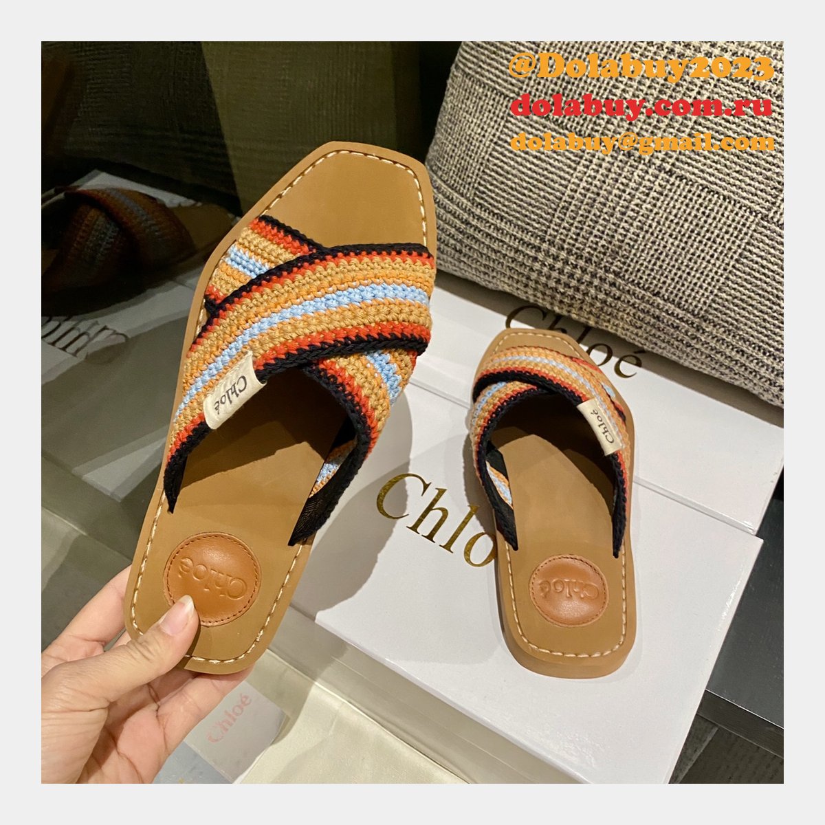 1:1 Mirror Image Replica Chloe Roman Sandals Shoes