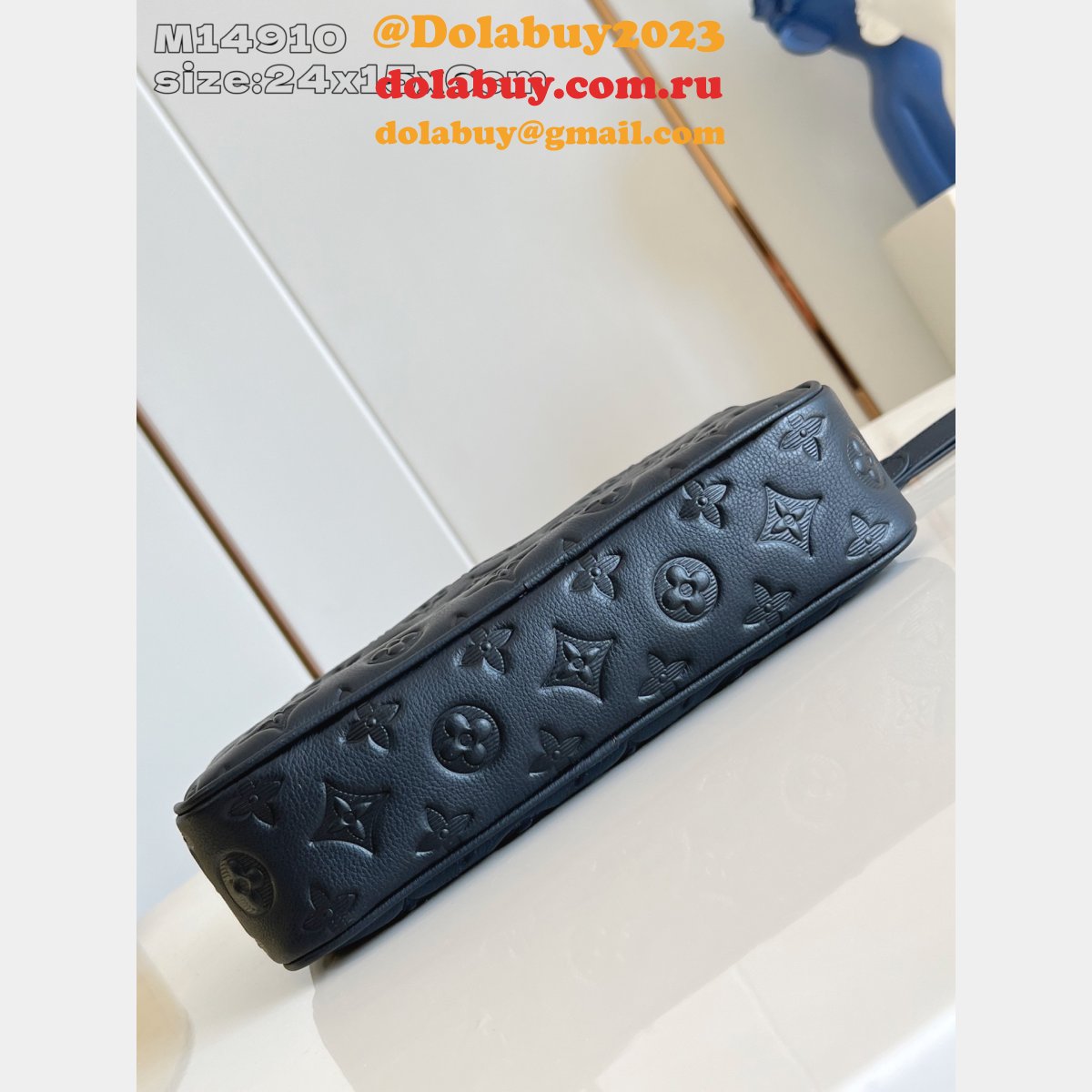 Louis Vuitton Pochette Kasai Pouch M14910 Luxury Monogram Shadow Black