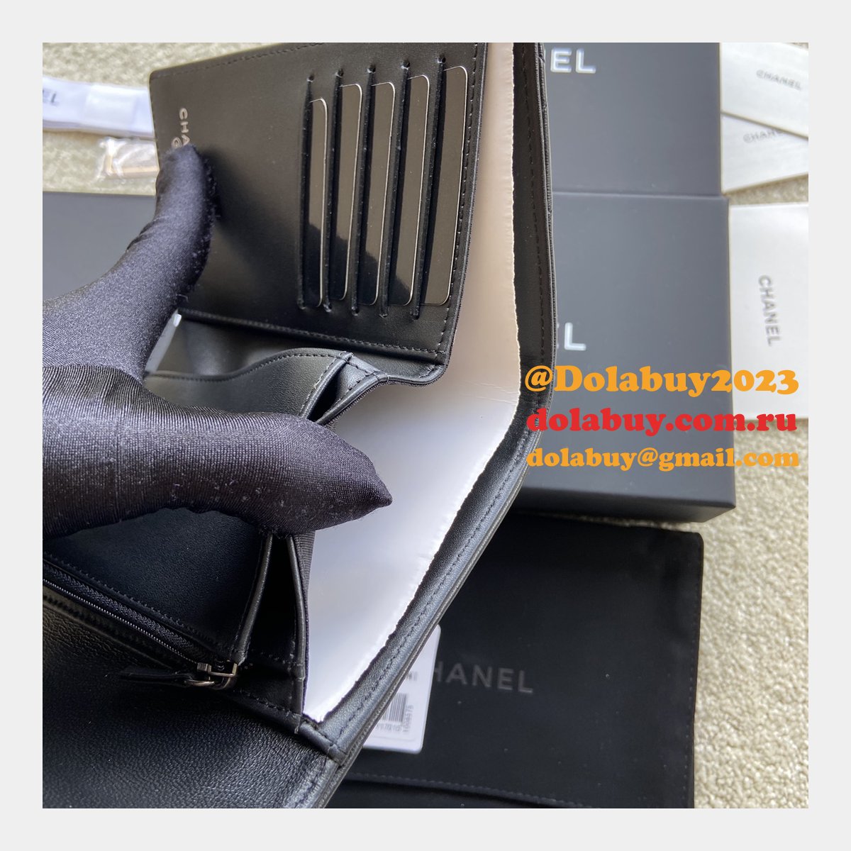 Designer CC Top Quality trifold wallet A84302