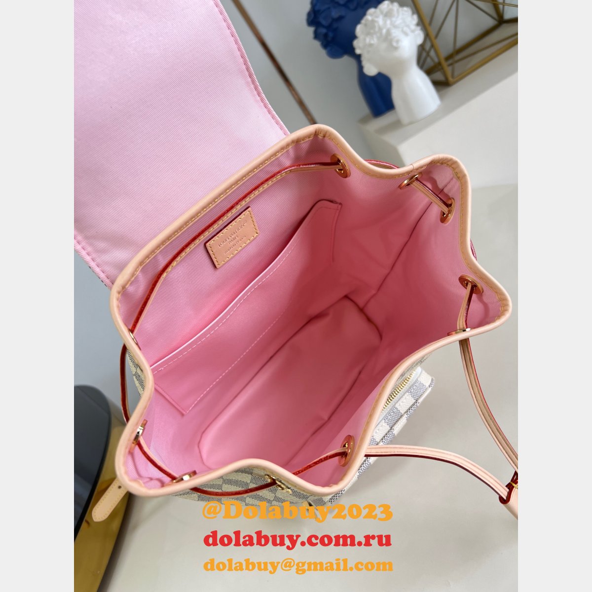 Louis Vuitton Montsouris PM Damier Azur N00120 Copy Women