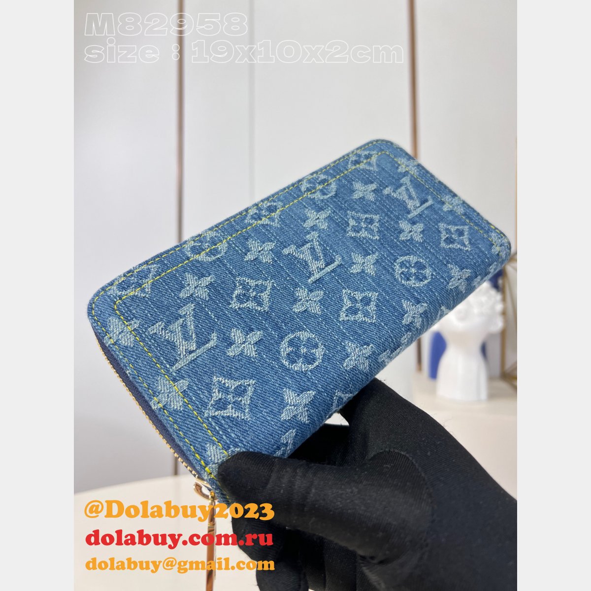 Duplicate Zippy Wallet Monogram Denim M82957 Louis Vuitton Bag