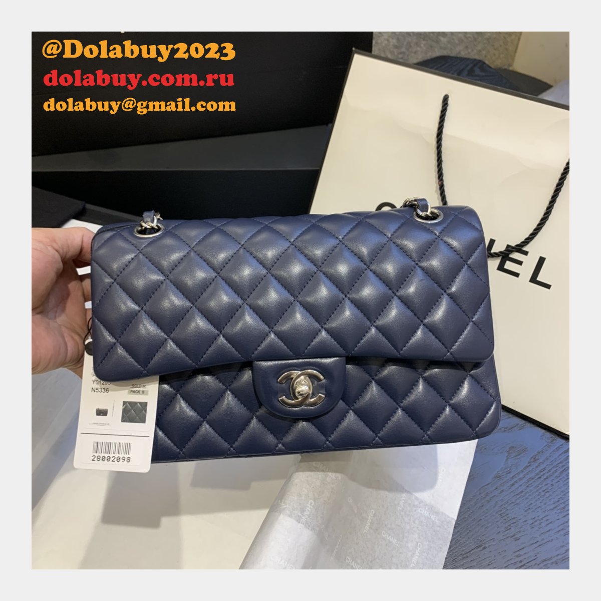 Top Quality CC Lambskin CF1112 25CM Handbags Online