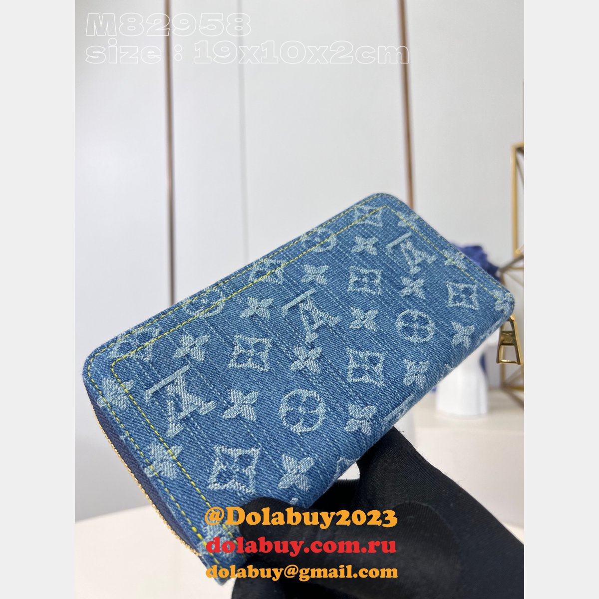 Duplicate Zippy Wallet Monogram Denim M82957 Louis Vuitton Bag