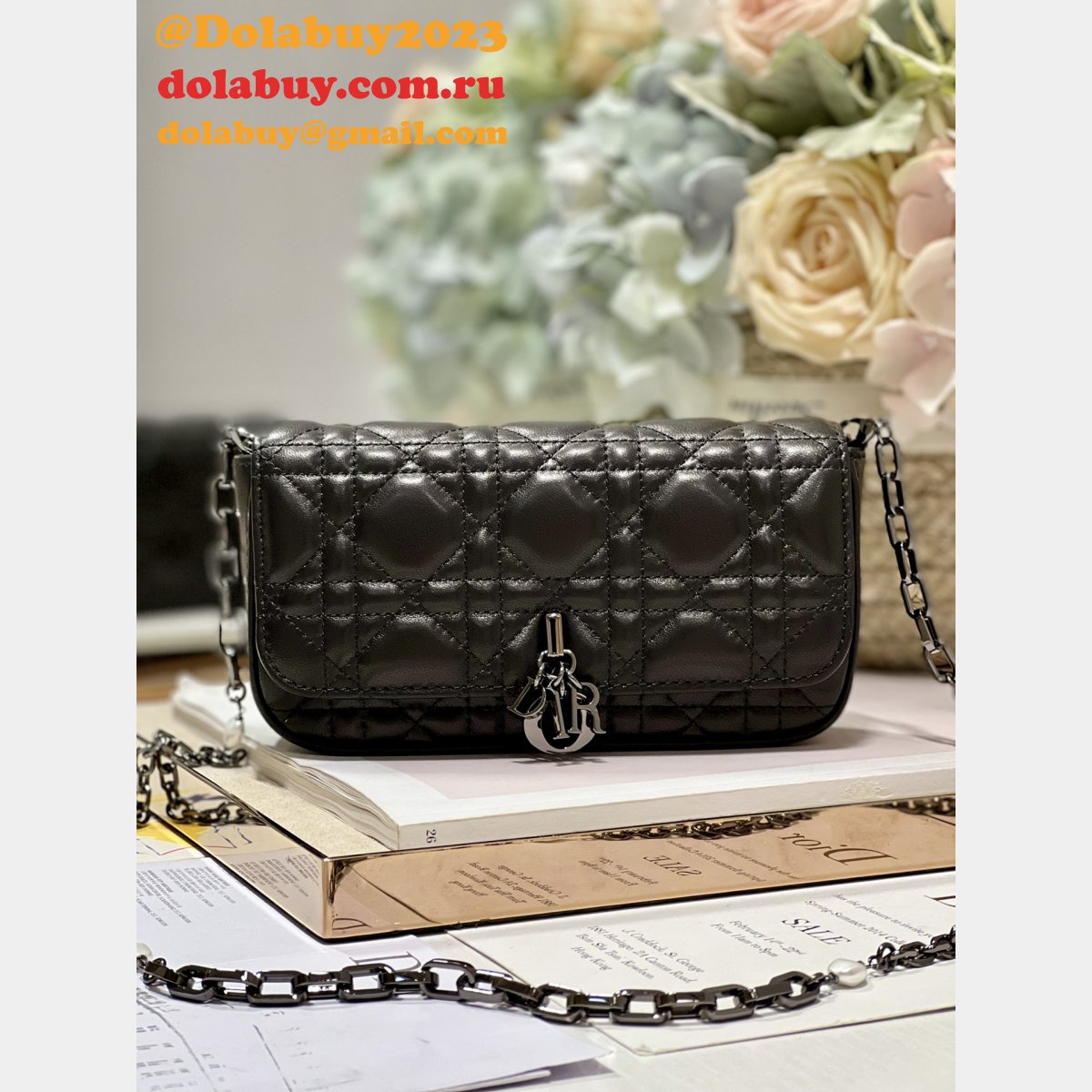 Cheap Lady Replica Designer Christian Dior Phone Pouch 0977 Bag