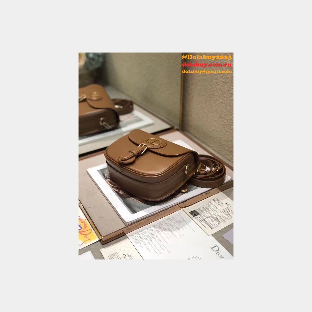 Best 2020 Christian dior bobby CD logo Obligue Brown bag