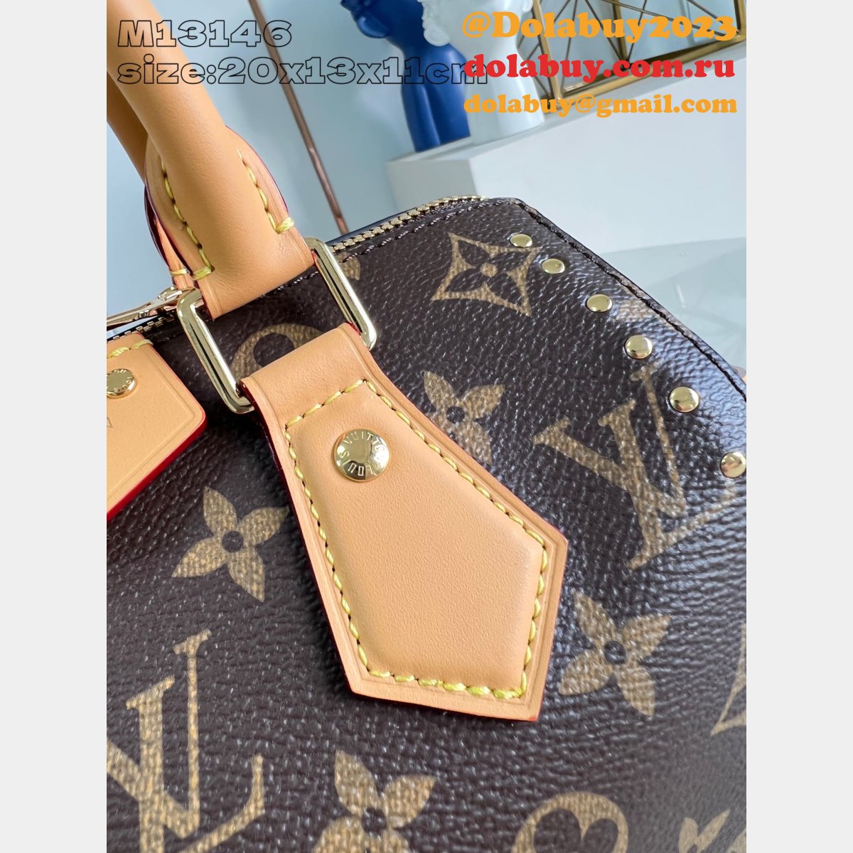 Louis Vuitton Designer Replica Speedy Trunk 20 Monogram M13146 Handbags
