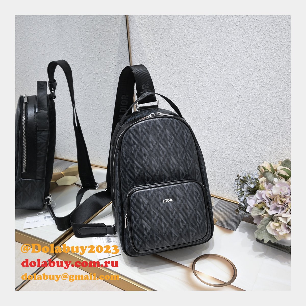 Designer CHRISTIAN DIOR SLING Rider men bag