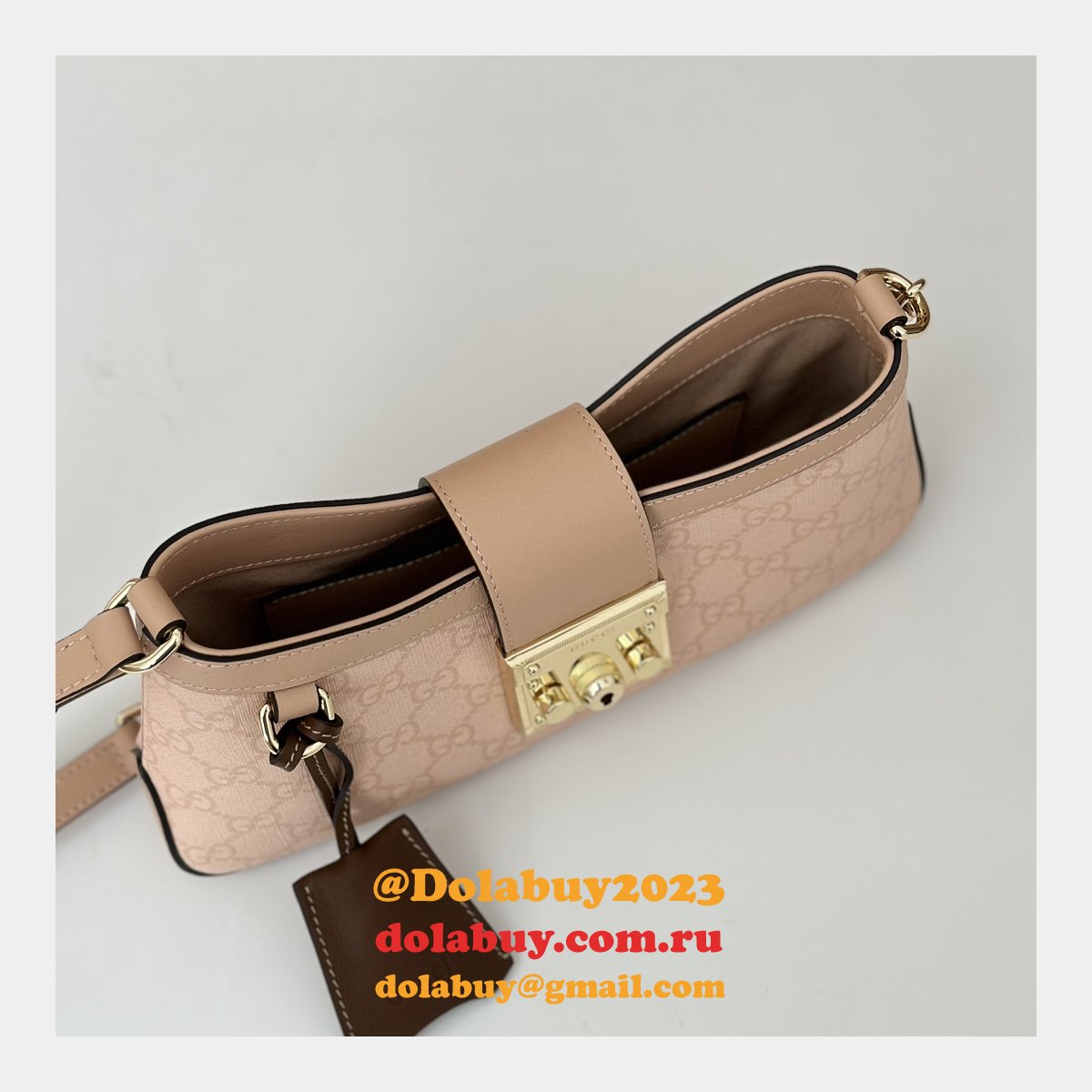 padlock fashion G*u*i duplicate shoulder 811705 bag