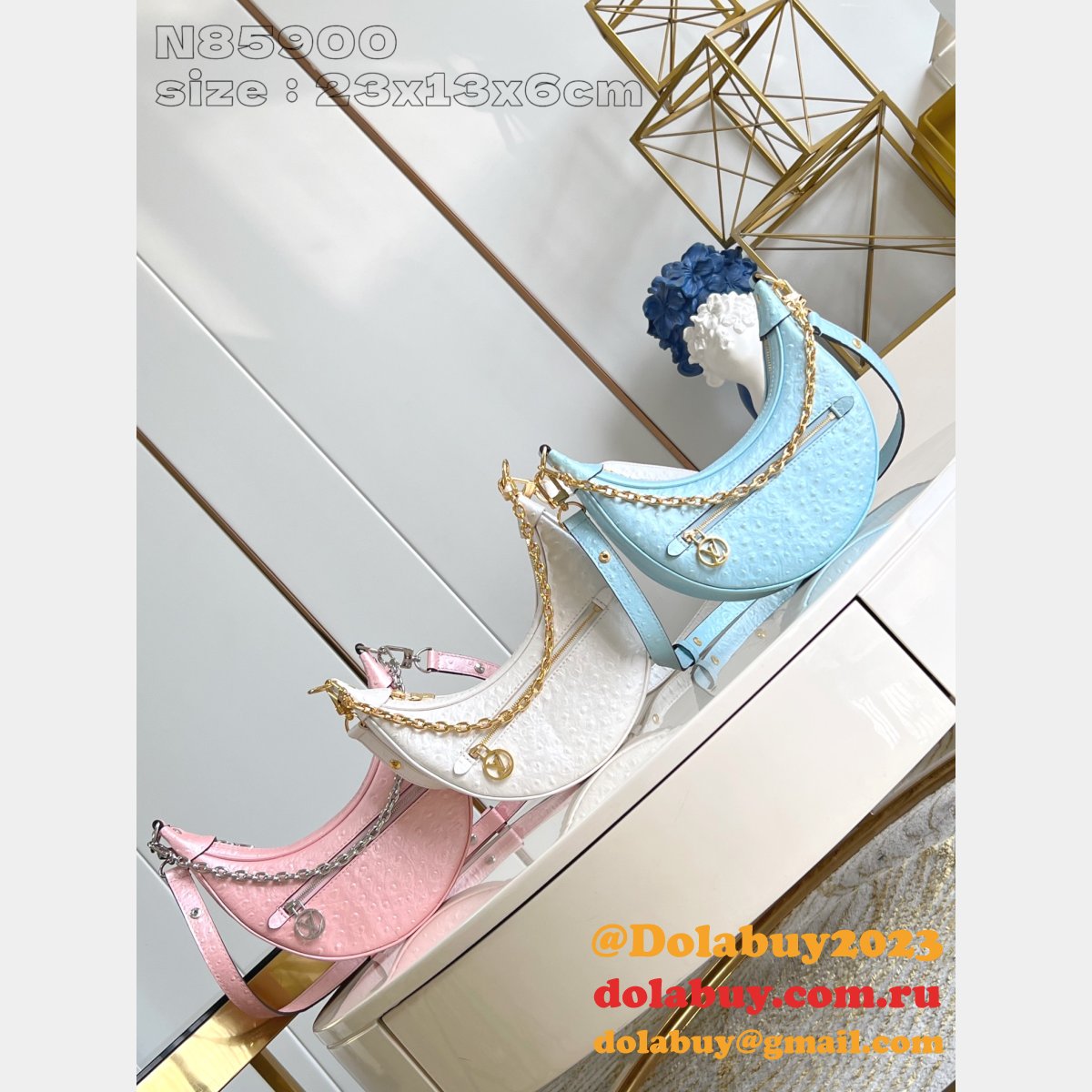 Louis Vuitton N85900 Loop Pm Autruche Exotic Duplicate Bags